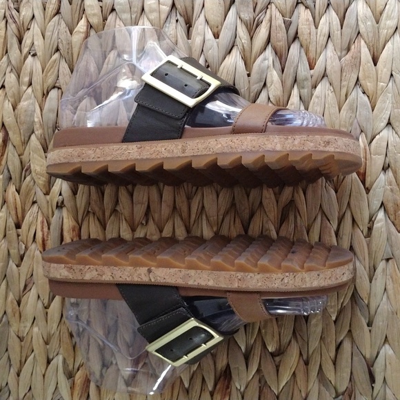 Sorel Roaming buckle slide comfort platform leather sandals 7.5 - Picture 7 of 11